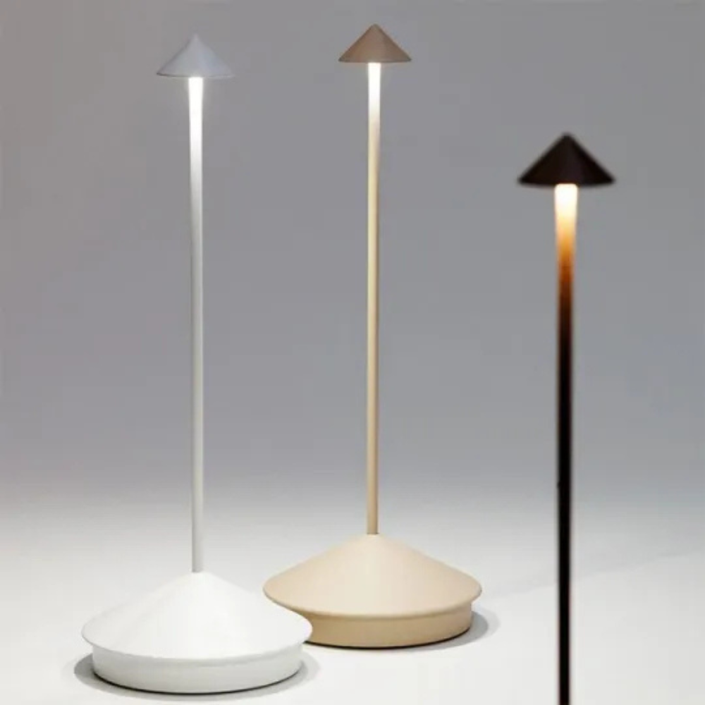 Brushed Aluminum Cordless LED Table Lamp | Vionara