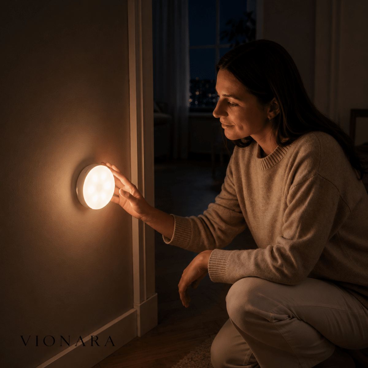 Virelle Maison - Lampe murale LED détecteur de mouvement en ABS | Vionara