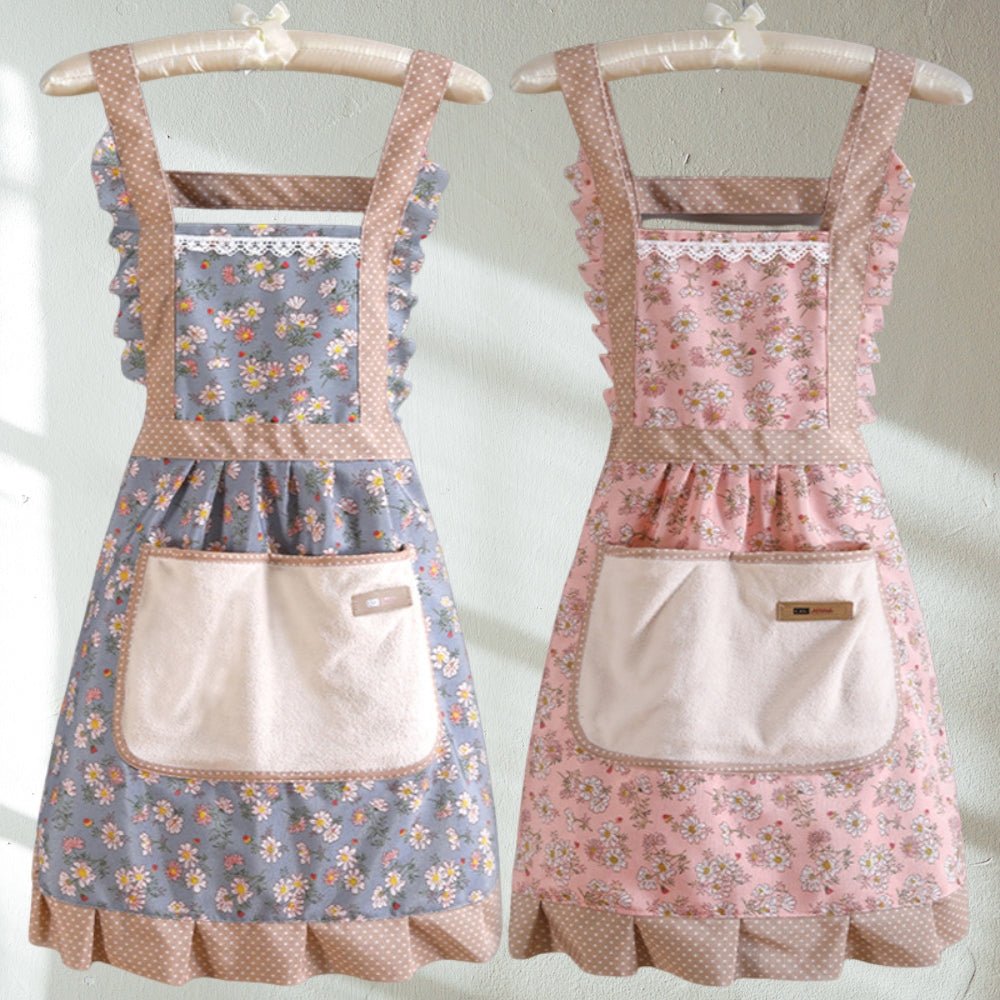 Vionara - Tablier de cuisine en coton fleuri, imperméable | Vionara