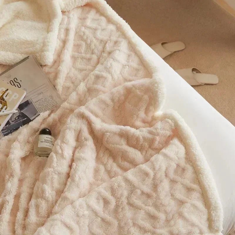 Vionara - Couverture d’hiver en flanelle douce et laine d’agneau | Vionara