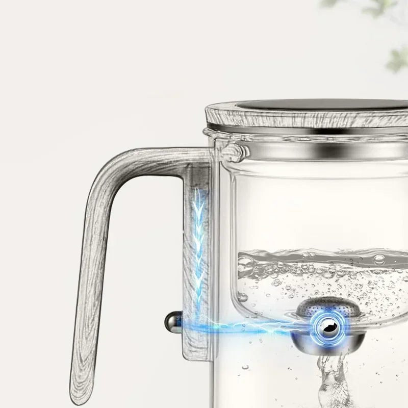 Vionara - Théière en verre borosilicaté – Infuseur acier et poignée bois | Vionara