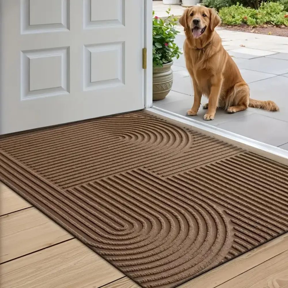 Vionara - Paillasson absorbant à lignes courbes en microfibre | Vionara
