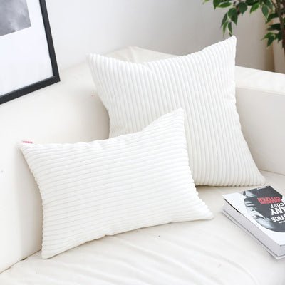 Vionara - Housse de coussin en velours côtelé doux et texturé | Vionara