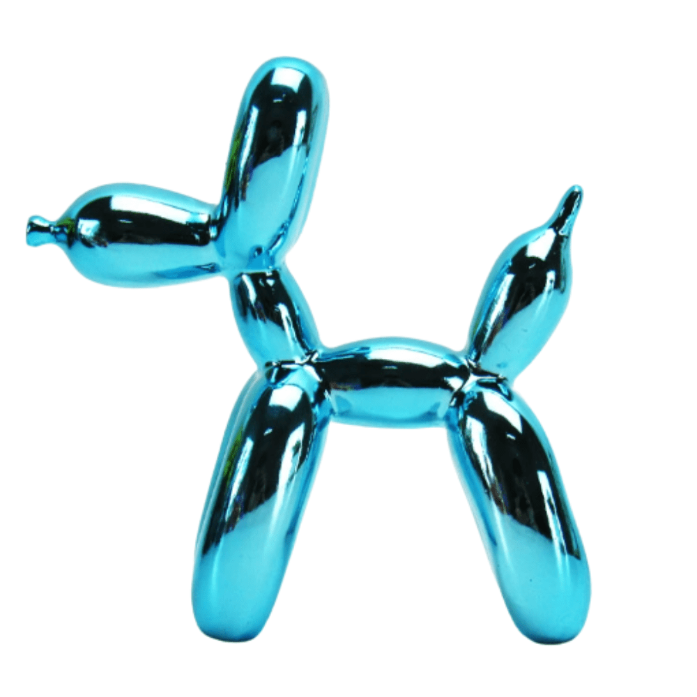 Vionara - Statue décorative chien ballon en résine brillante | Vionara