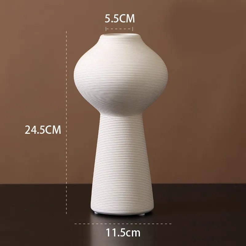 Vionara - Vase en céramique mate minimaliste – style scandinave | Vionara