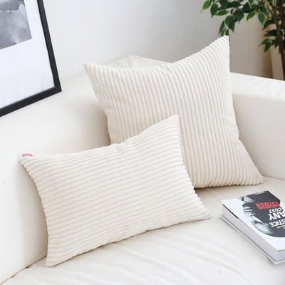 Vionara - Housse de coussin en velours côtelé doux et texturé | Vionara