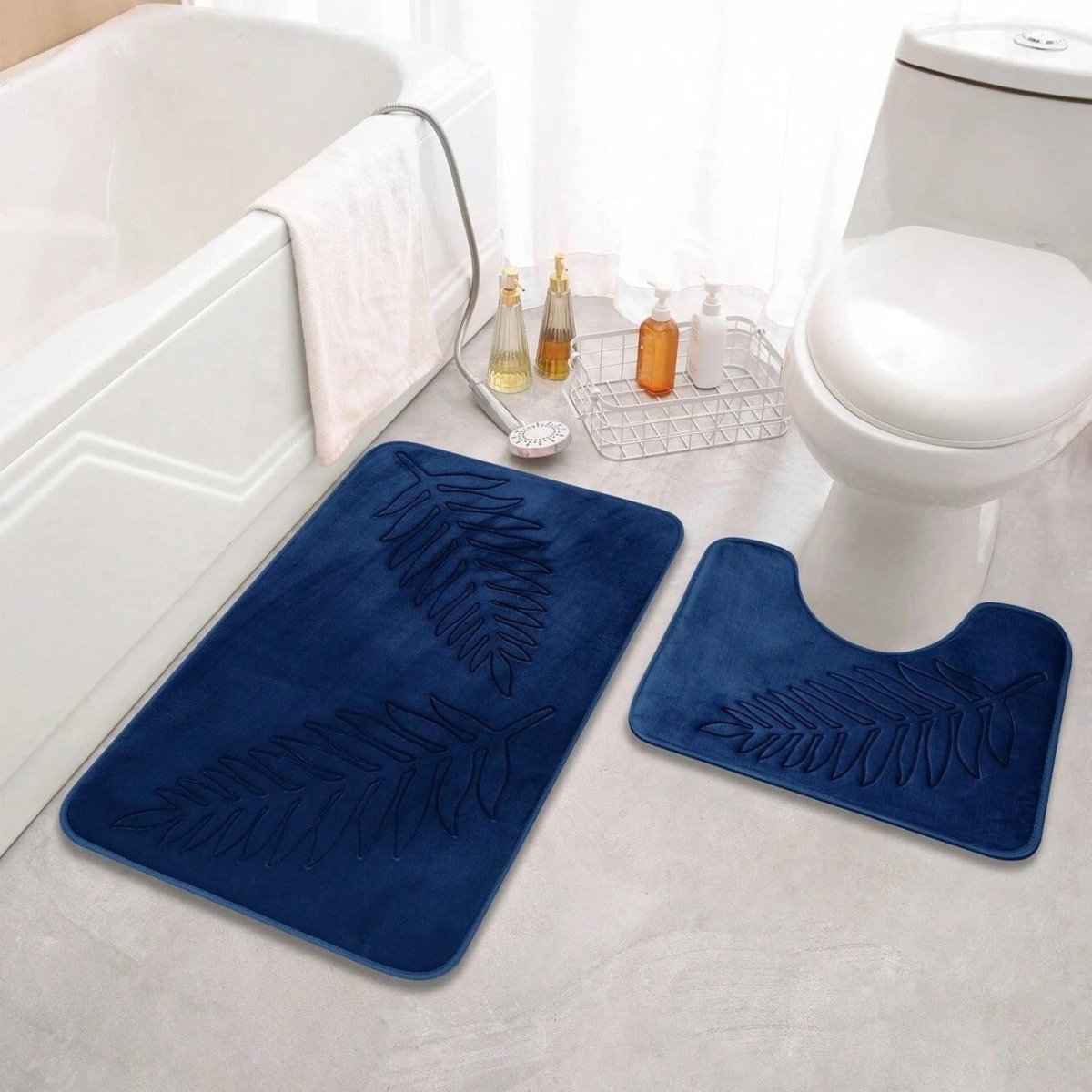 Vionara - Tapis de bain en mousse à mémoire de forme – Surface veloutée absorbante | Vionara