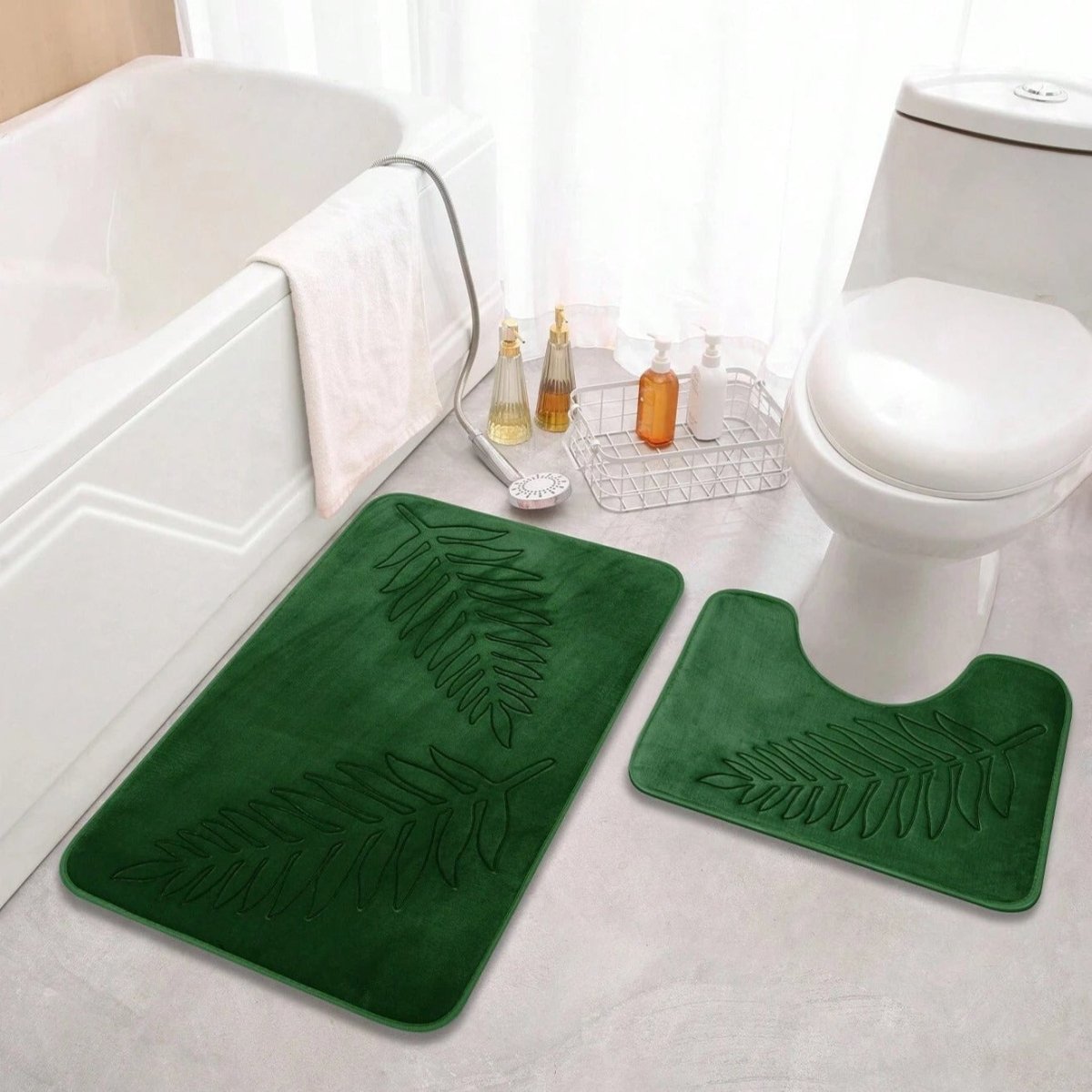 Vionara - Tapis de bain en mousse à mémoire de forme – Surface veloutée absorbante | Vionara