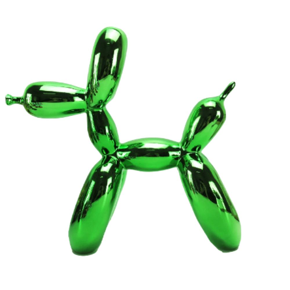 Vionara - Statue décorative chien ballon en résine brillante | Vionara