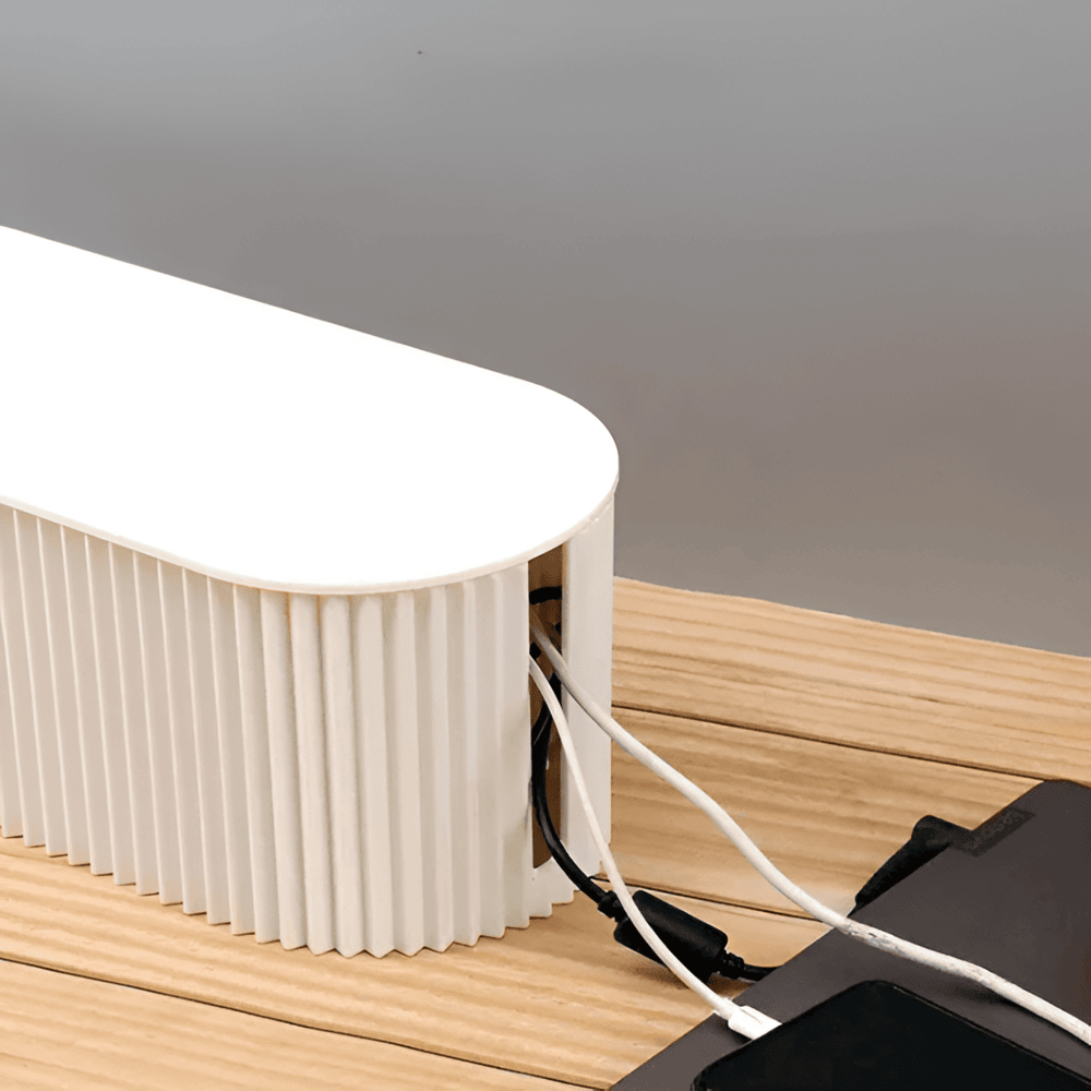 Vionara - Boîte de rangement pour câbles en plastique nervuré minimaliste | Vionara