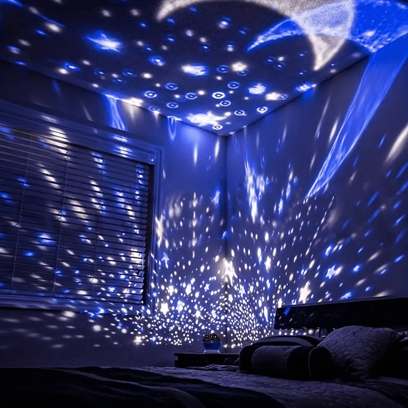 Vionara - Lampe projecteur d’ambiance en rotation avec ciel étoilé multicolore | Vionara
