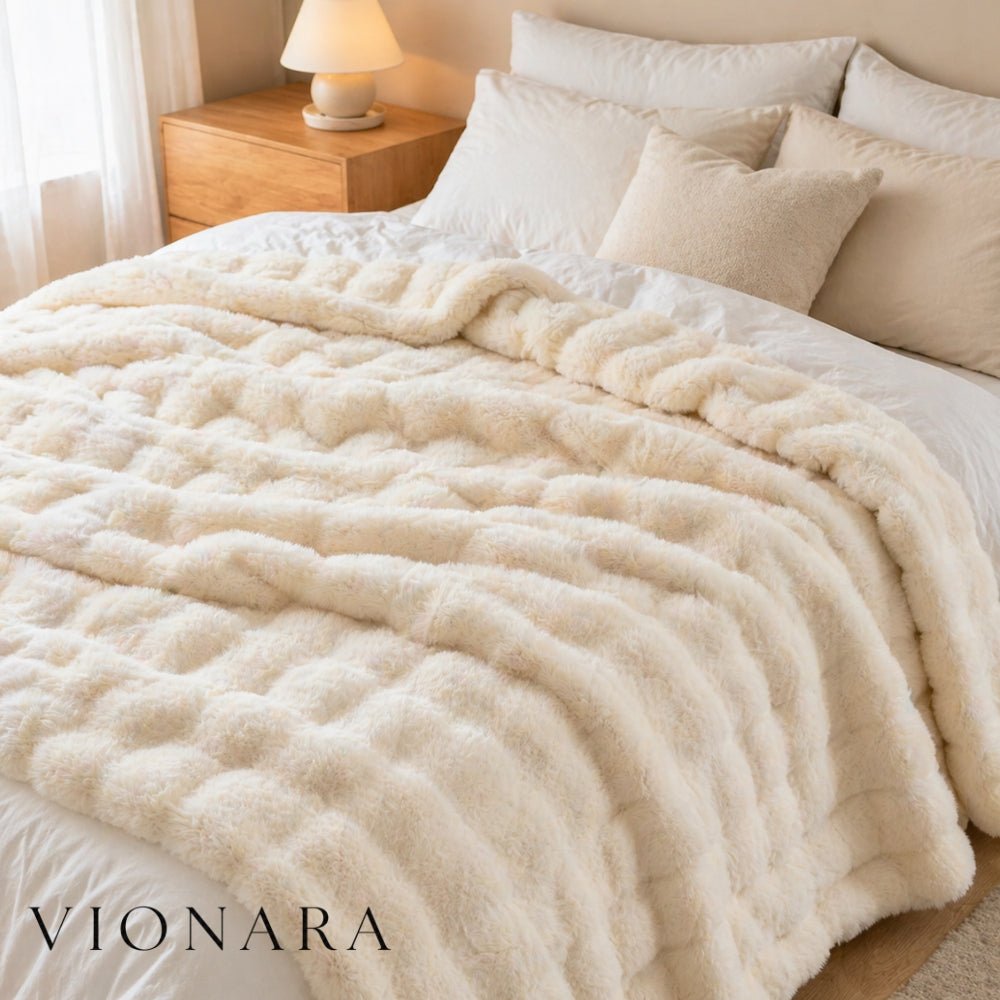 Vionara - Couverture en laine synthétique double face et ultra-douce | Vionara
