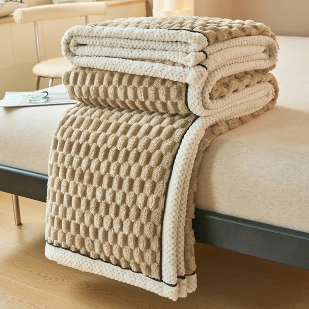 Vionara - Plaid décoratif en sherpa texturé et doux au toucher | Vionara