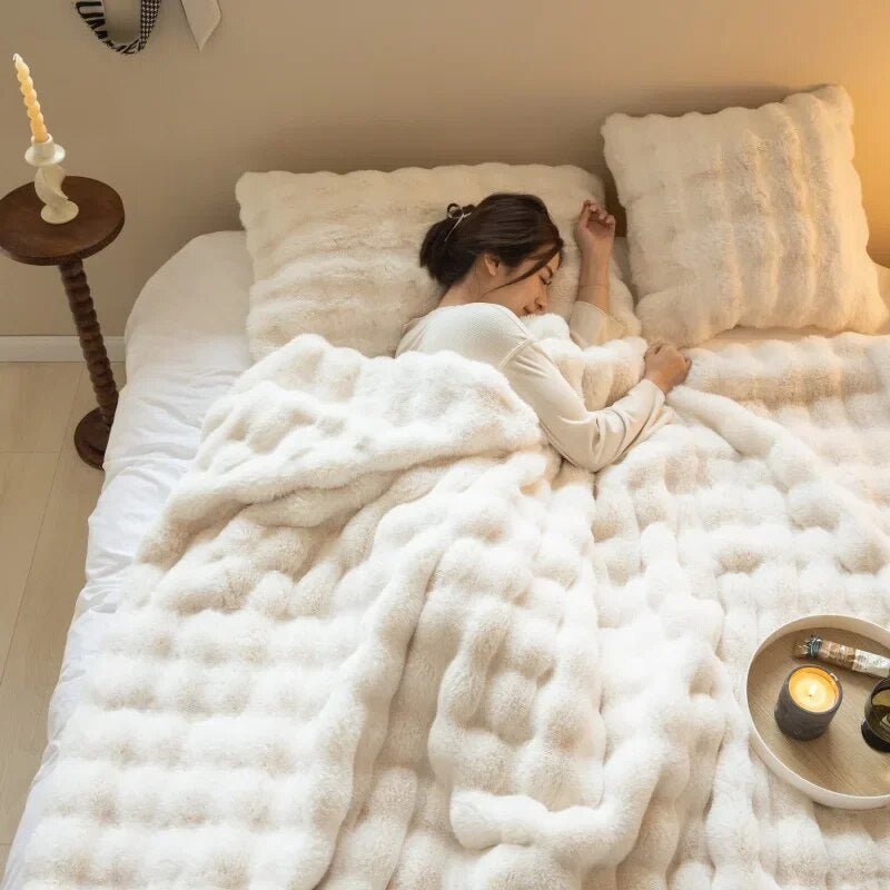 Vionara - Couverture en laine synthétique double face et ultra-douce | Vionara