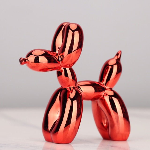 Vionara - Statue décorative chien ballon en résine brillante | Vionara