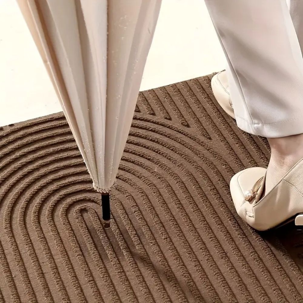 Vionara - Paillasson absorbant à lignes courbes en microfibre | Vionara