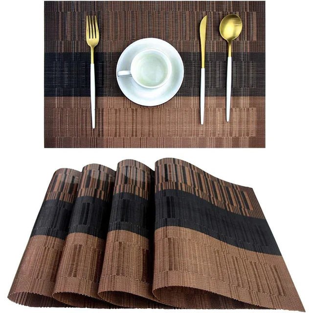 Vionara - Set de sets de table tissés lavables – Surface résistante à la chaleur | Vionara