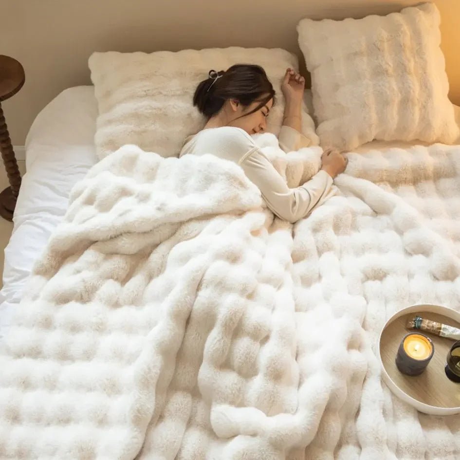 Vionara - Couverture en laine synthétique double face et ultra-douce | Vionara