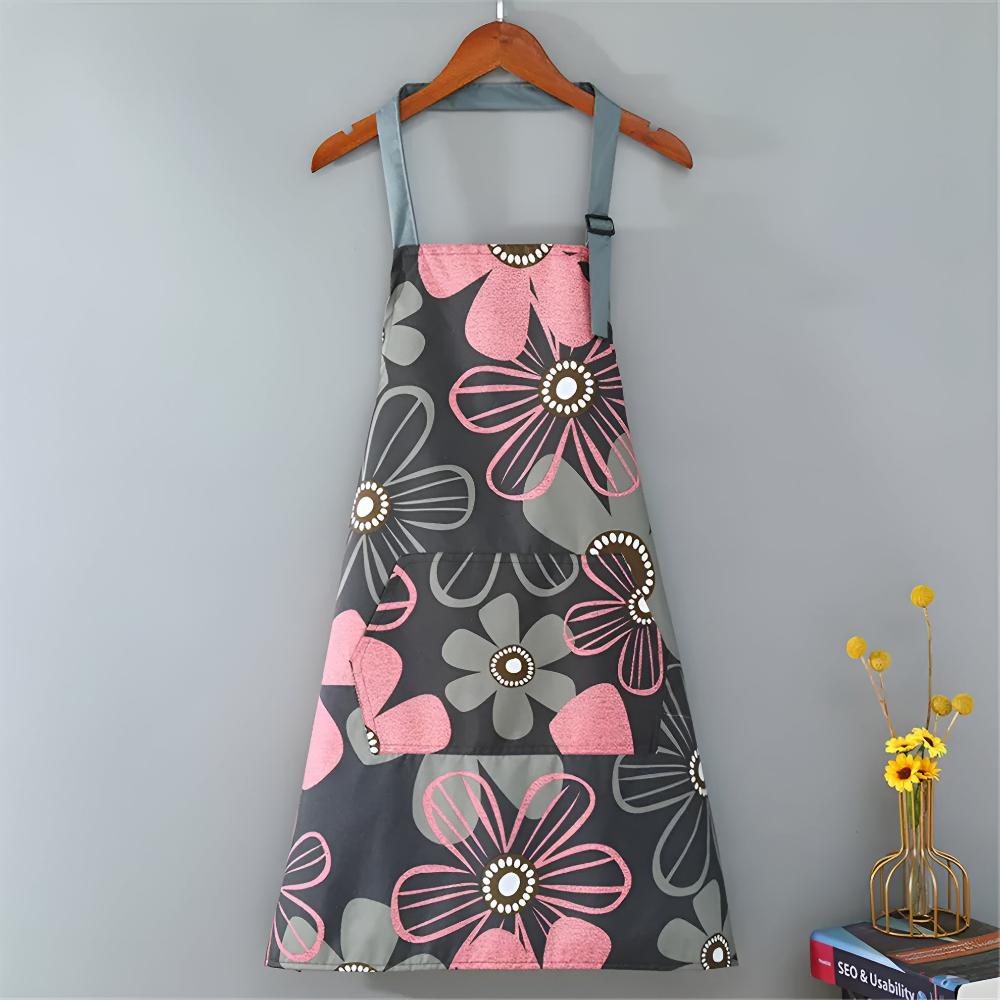 Vionara - Tablier de cuisine en coton enduit à imprimé floral vintage | Vionara
