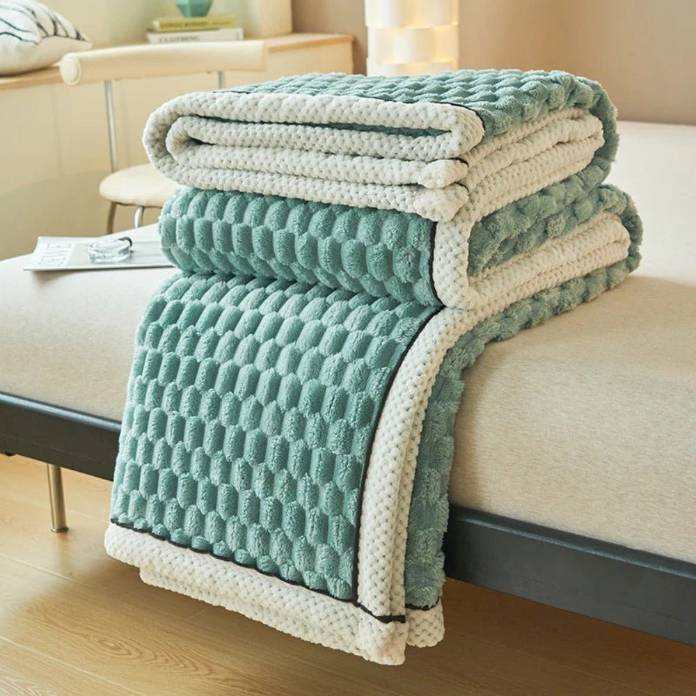Vionara - Plaid décoratif en sherpa texturé et doux au toucher | Vionara
