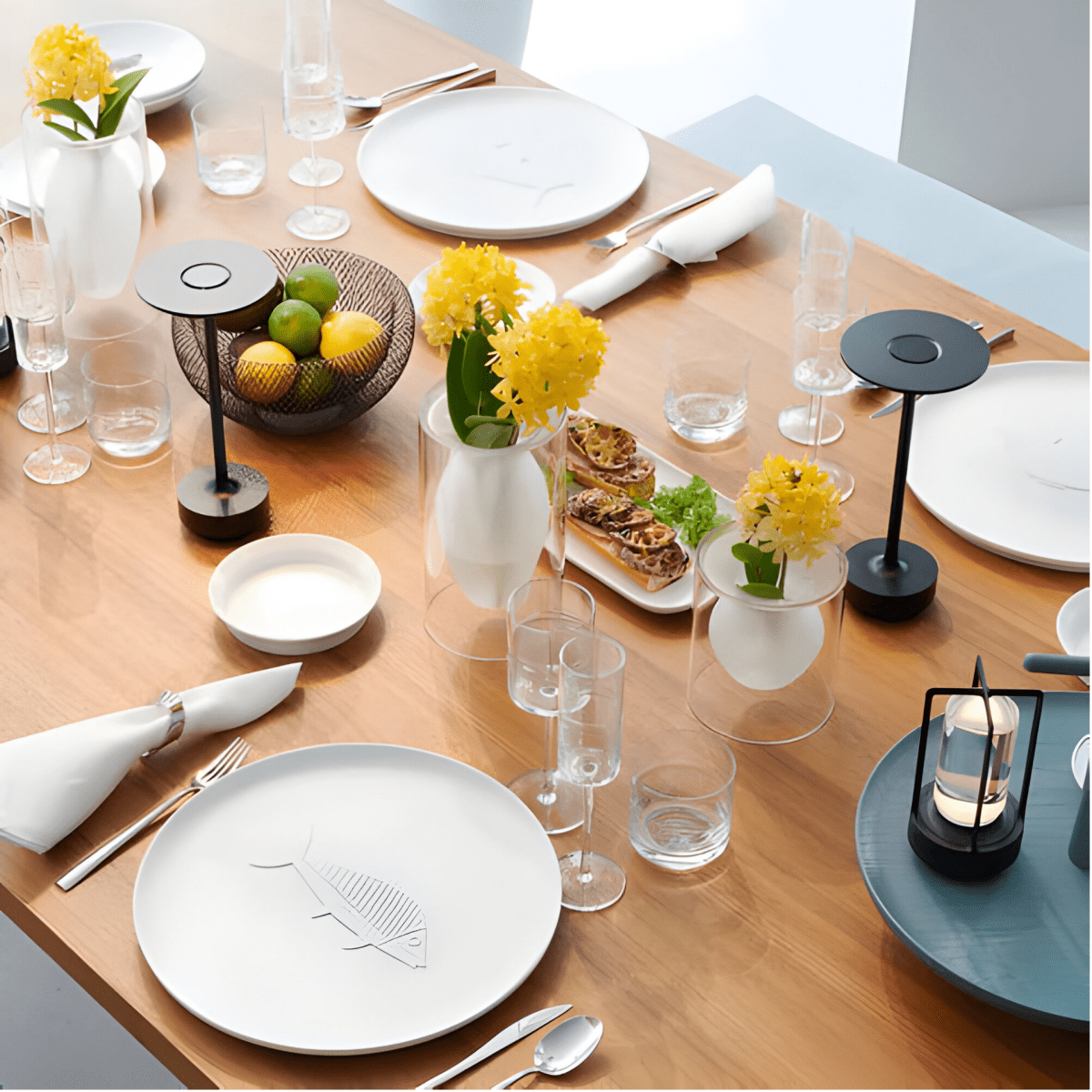 Vionara - Lampe de table sans fil en métal – Dimmable avec commande tactile | Vionara