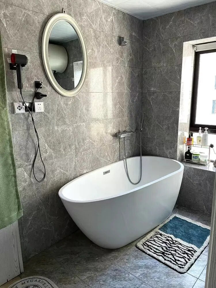 Vionara - Tapis de bain en polyester à motif abstrait antidérapant | Vionara