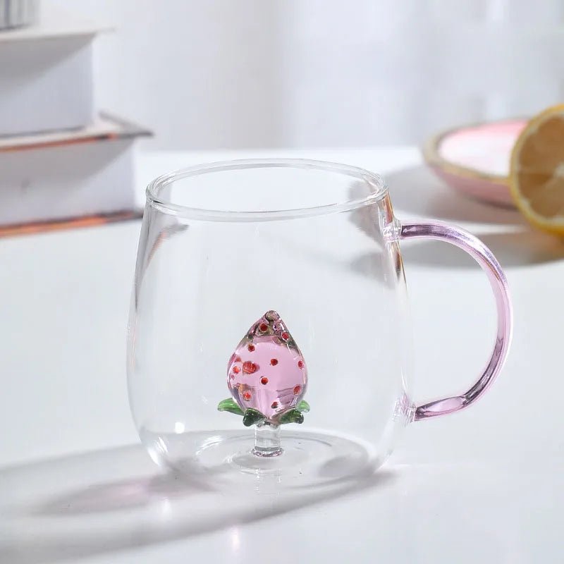 Vionara - Tasse en verre borosilicate avec motif animal 3D | Vionara