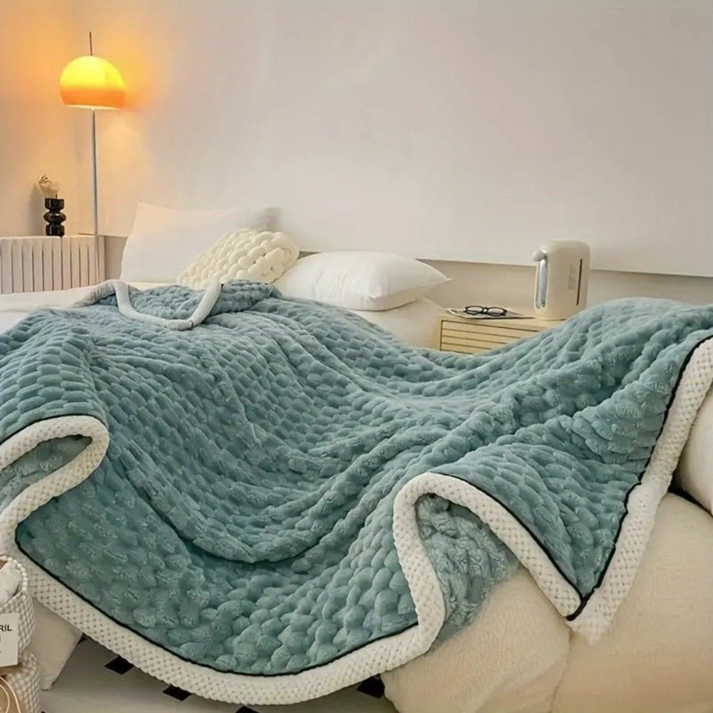 Vionara - Plaid décoratif en sherpa texturé et doux au toucher | Vionara
