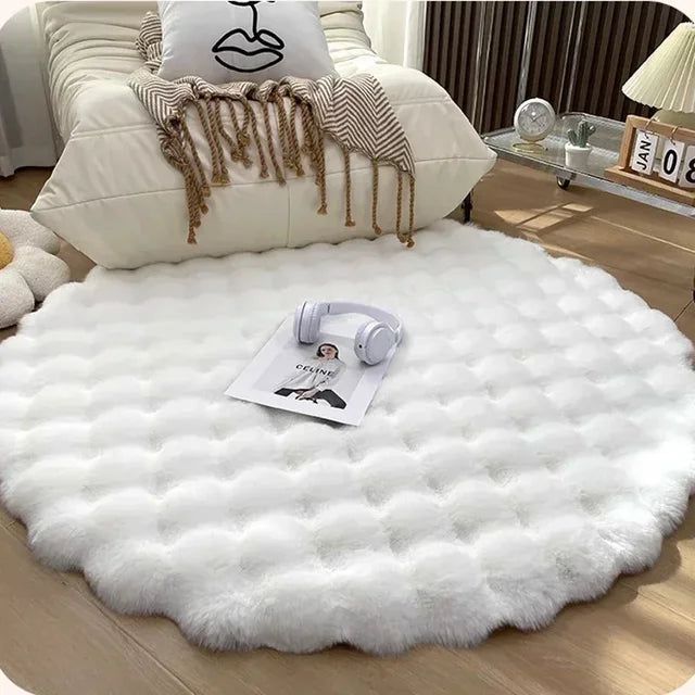 Vionara - Tapis rond en polyester doux et antidérapant | Vionara