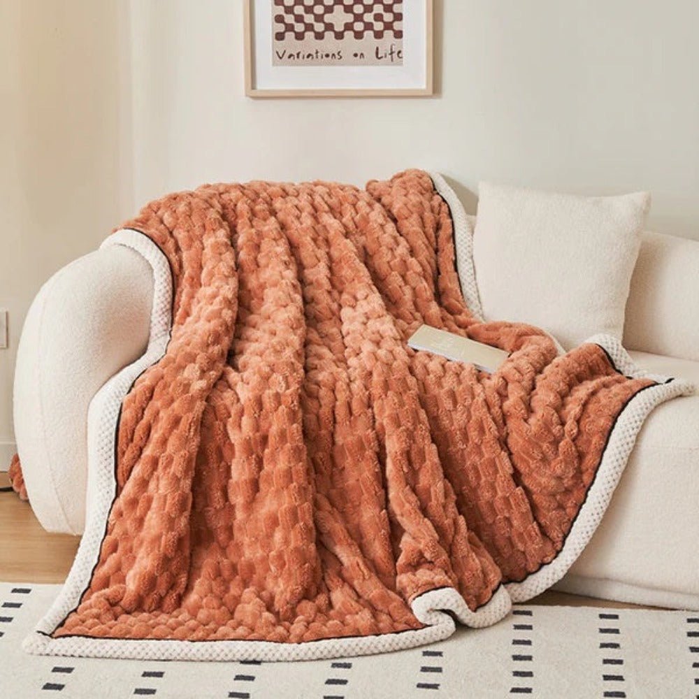 Vionara - Plaid décoratif en sherpa texturé et doux au toucher | Vionara