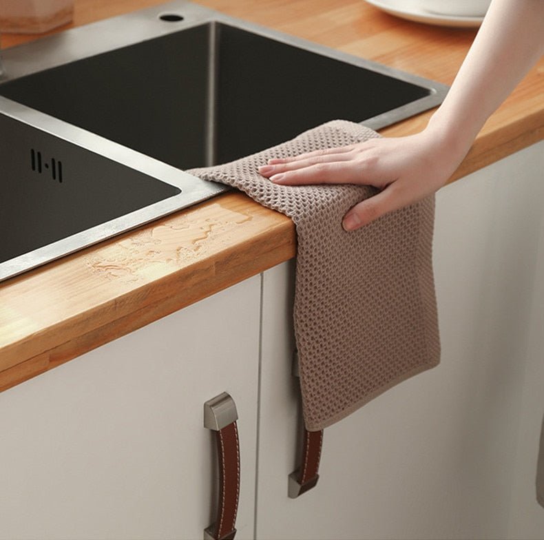 Vionara - Lot de 6 torchons en coton gaufré – Tissage absorbant texturé | Vionara
