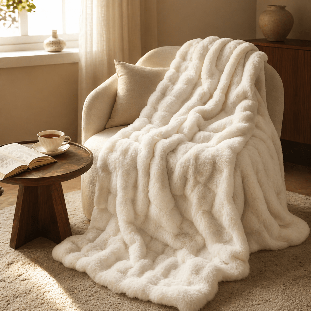 Vionara - Couverture en laine synthétique double face et ultra-douce | Vionara