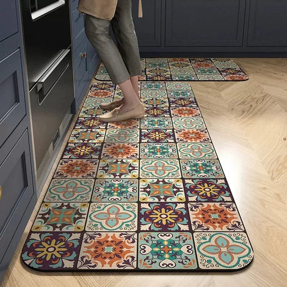 Vionara - Tapis de cuisine antidérapant en textile texturé | Vionara