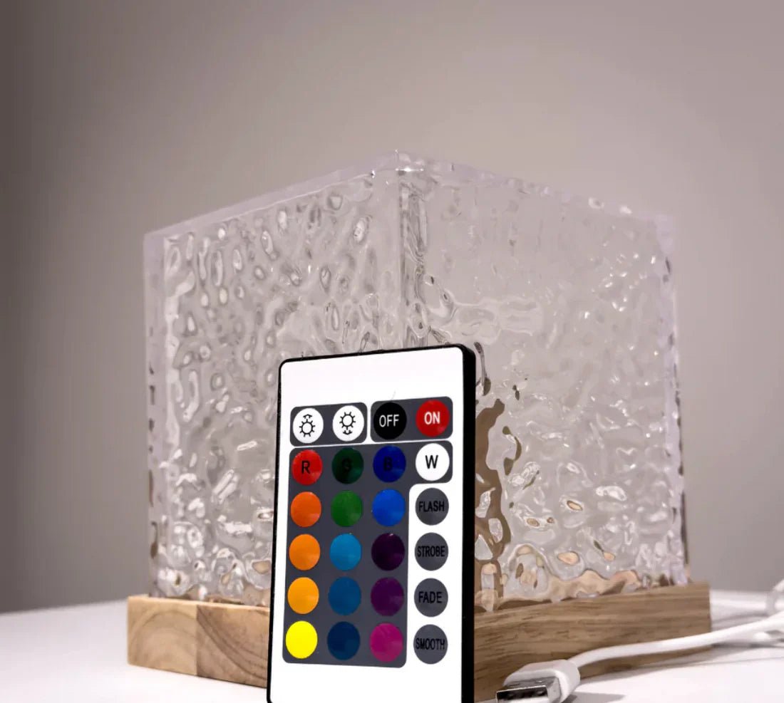Vionara - Lampe d’ambiance multicolore au fini givré pour salon ou chambre | Vionara