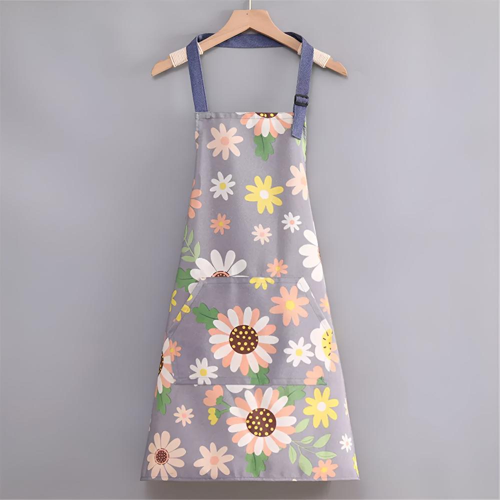 Vionara - Tablier de cuisine en coton enduit à imprimé floral vintage | Vionara