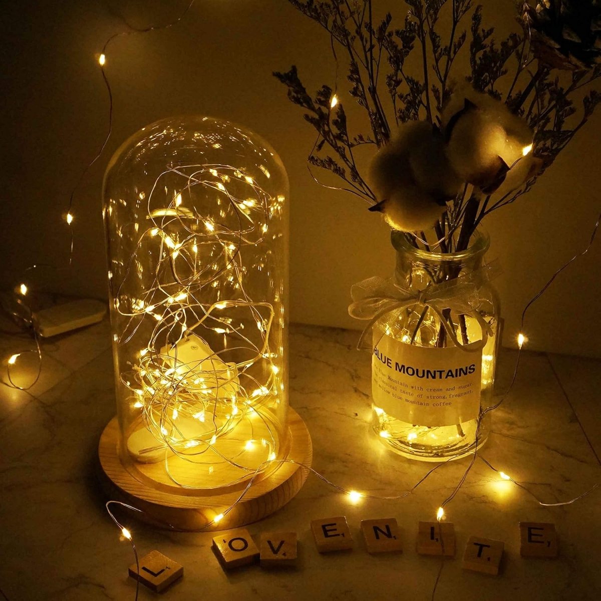 Vionara - Guirlande lumineuse solaire en cuivre étanche | Vionara