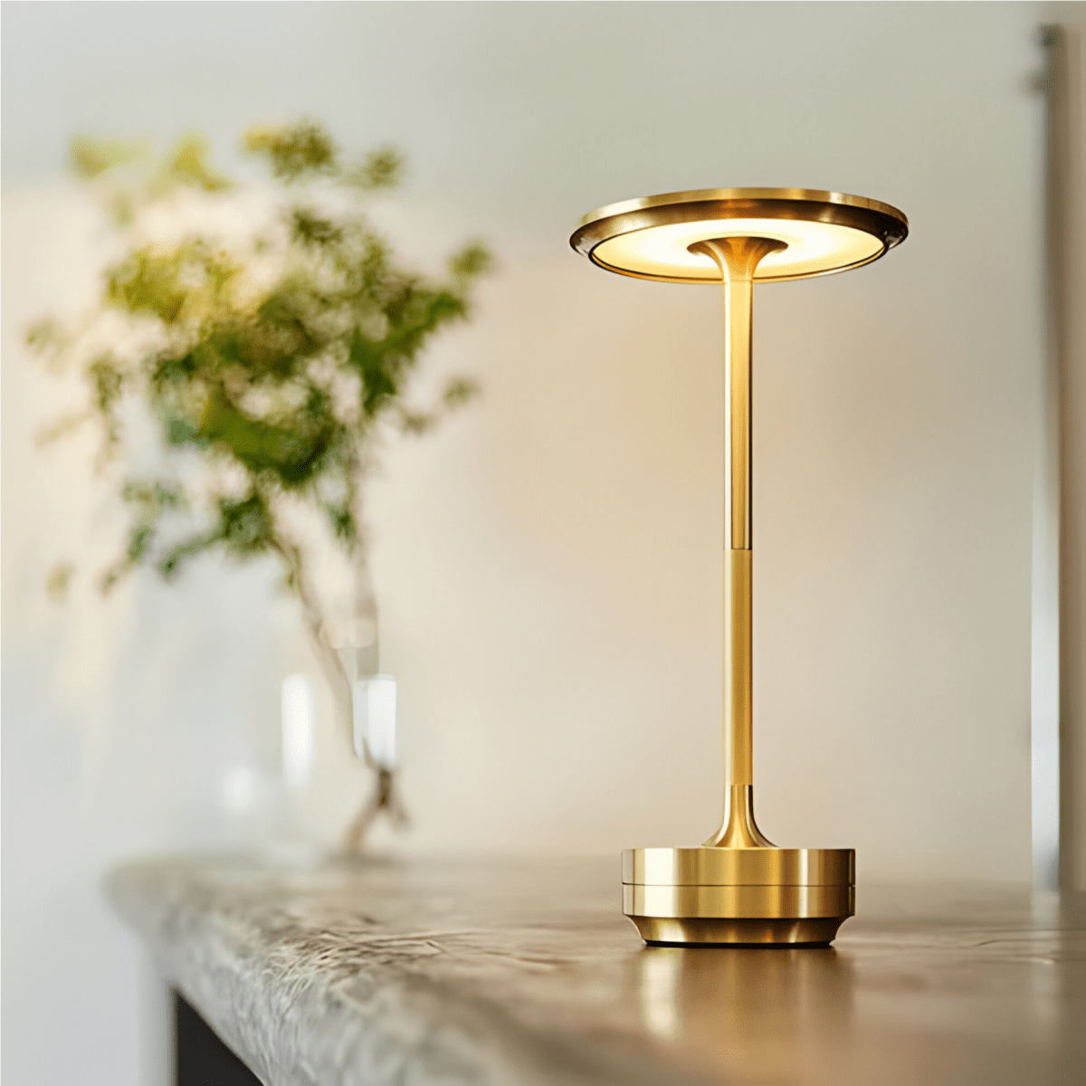 Vionara - Lampe de table sans fil en métal – Dimmable avec commande tactile | Vionara