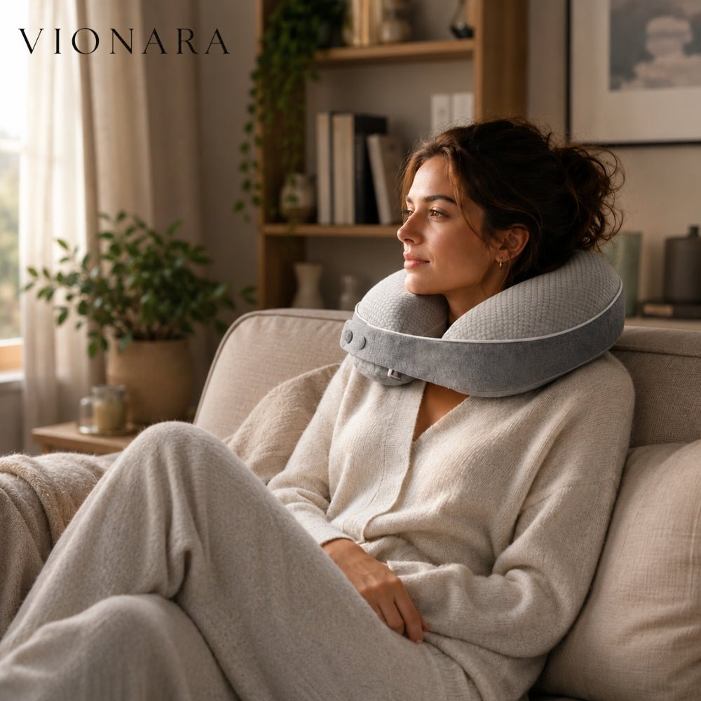 Vionara - Coussin de voyage mémoire de forme ergonomique | Vionara