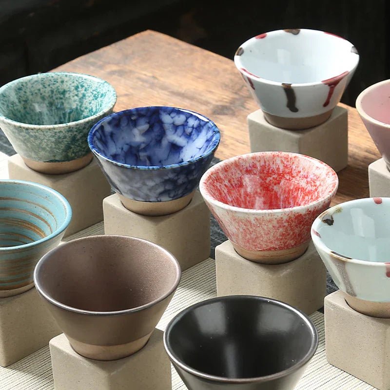 Vionara - Tasse en céramique japonaise faite main, forme conique | Vionara