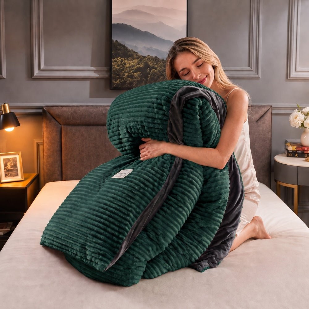 Vionara - Housse de couette en velours texturé – Toucher doux et chaleureux | Vionara