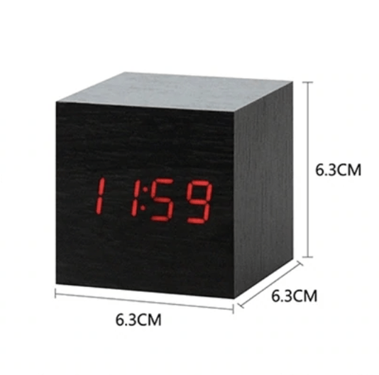 Vionara - Réveil LED en bois minimaliste avec affichage numérique | Vionara