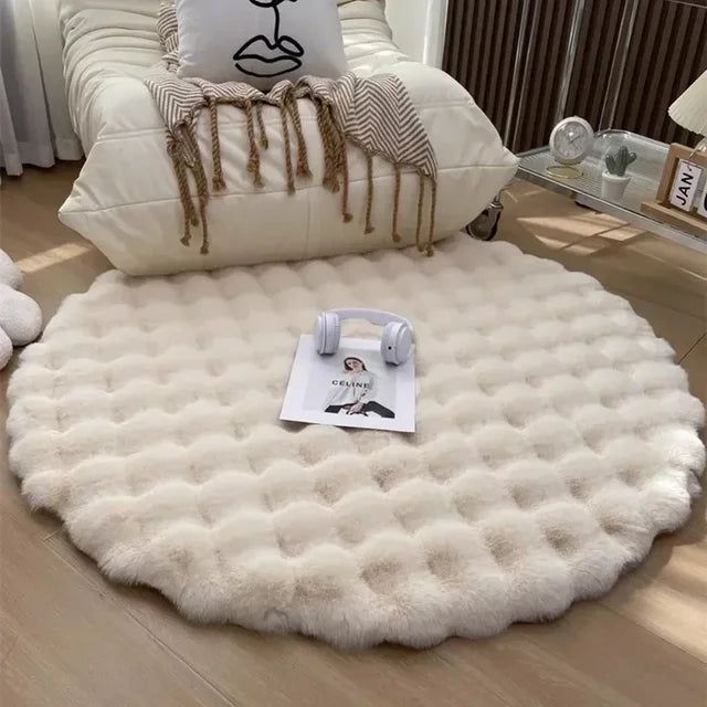 Vionara - Tapis rond en polyester doux et antidérapant | Vionara