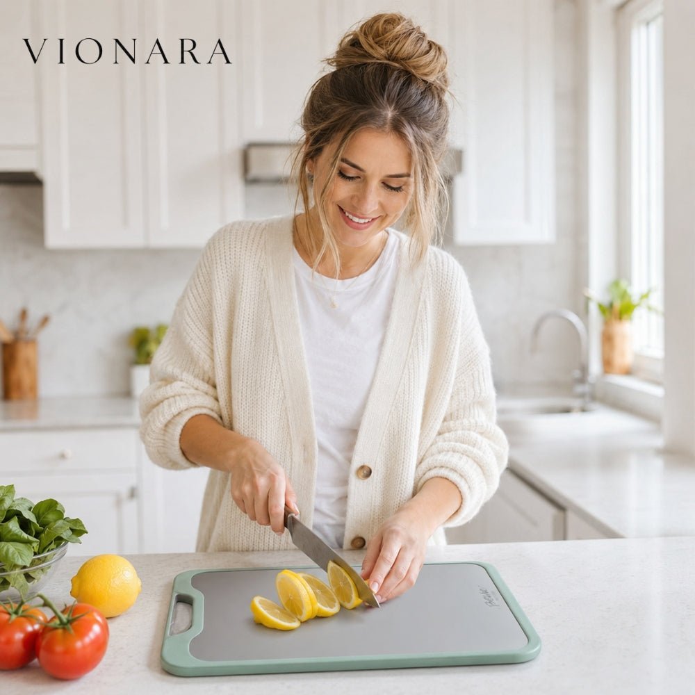 Vionara - Planche à découper double-face inox antibactérienne | Vionara
