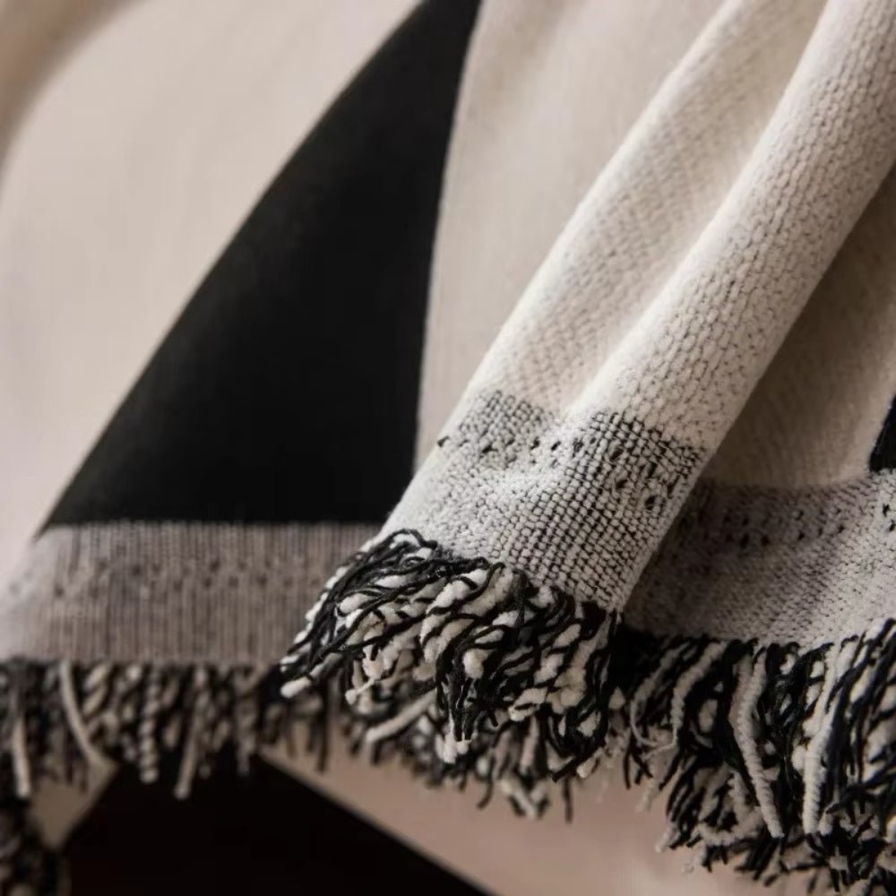 Vionara - Housse de canapé en chenille texturée à motif jacquard bohème | Vionara