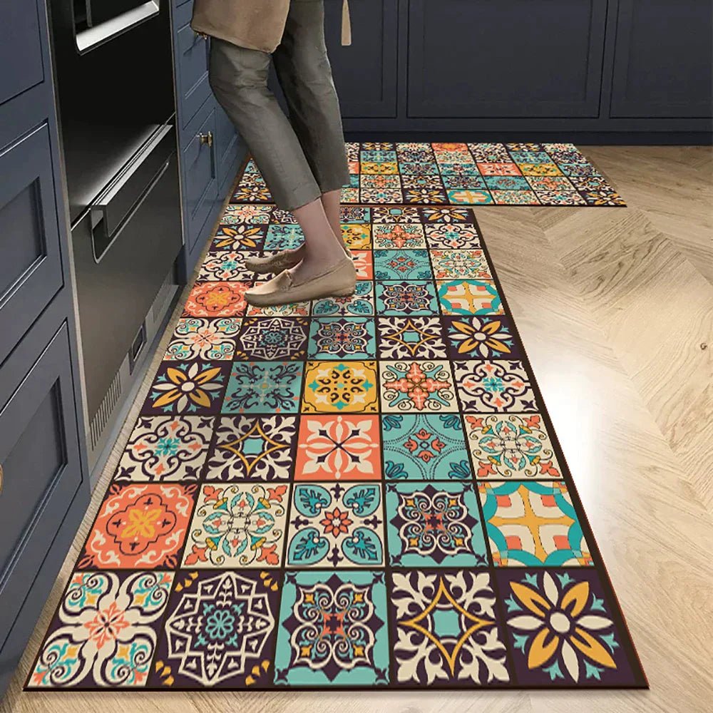 Vionara - Tapis de cuisine antidérapant en textile texturé | Vionara