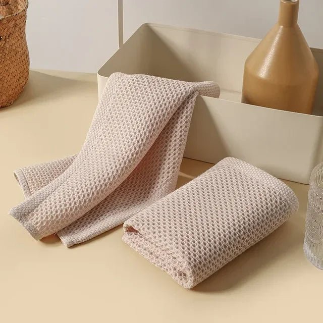 Vionara - Lot de 6 torchons en coton gaufré – Tissage absorbant texturé | Vionara