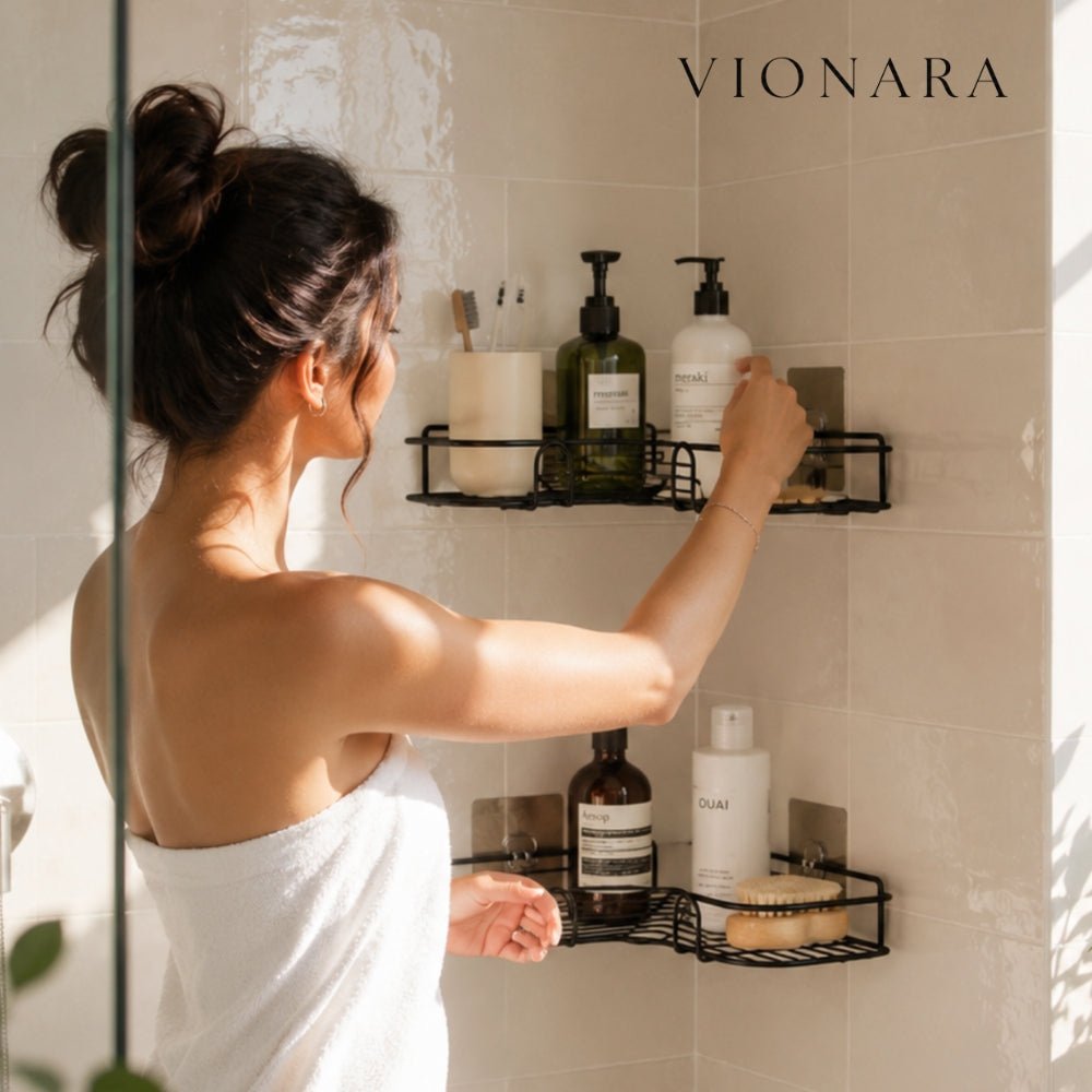 Vionara - Étagère de douche murale sans perçage en métal | Vionara