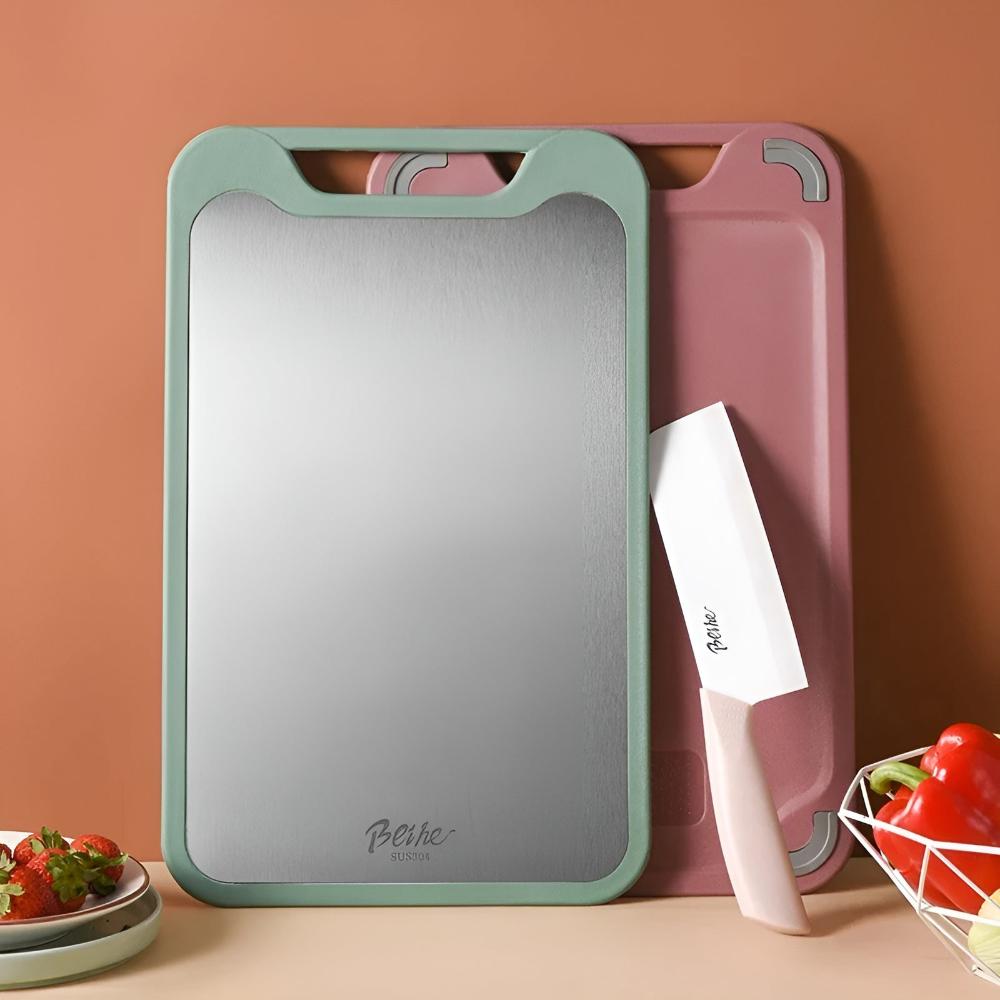 Vionara - Planche à découper double-face inox antibactérienne | Vionara