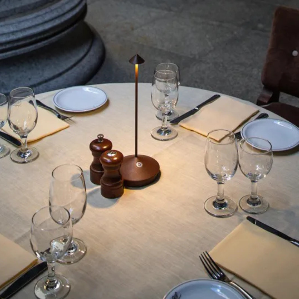 Brushed Aluminum Cordless LED Table Lamp | Vionara