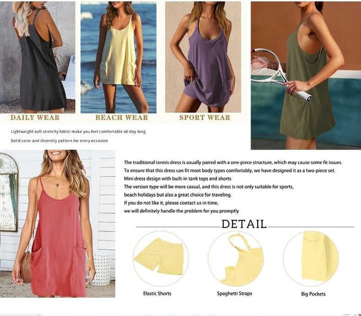 Chloe -  Dress with tank tops and shorts